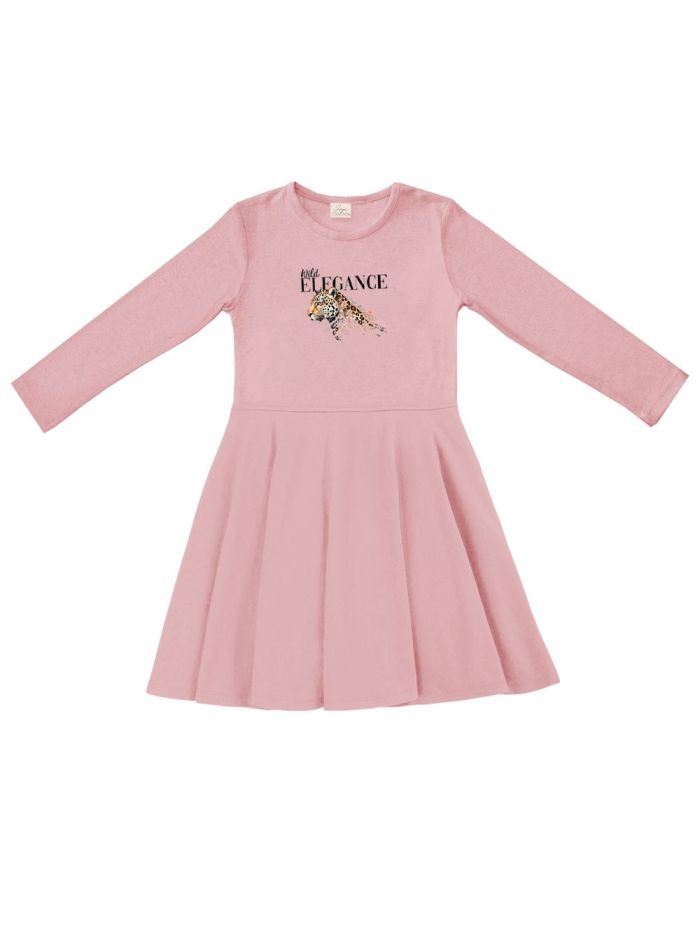 Dívčí šaty WILD ELEGANCE s dlouhým rukávem