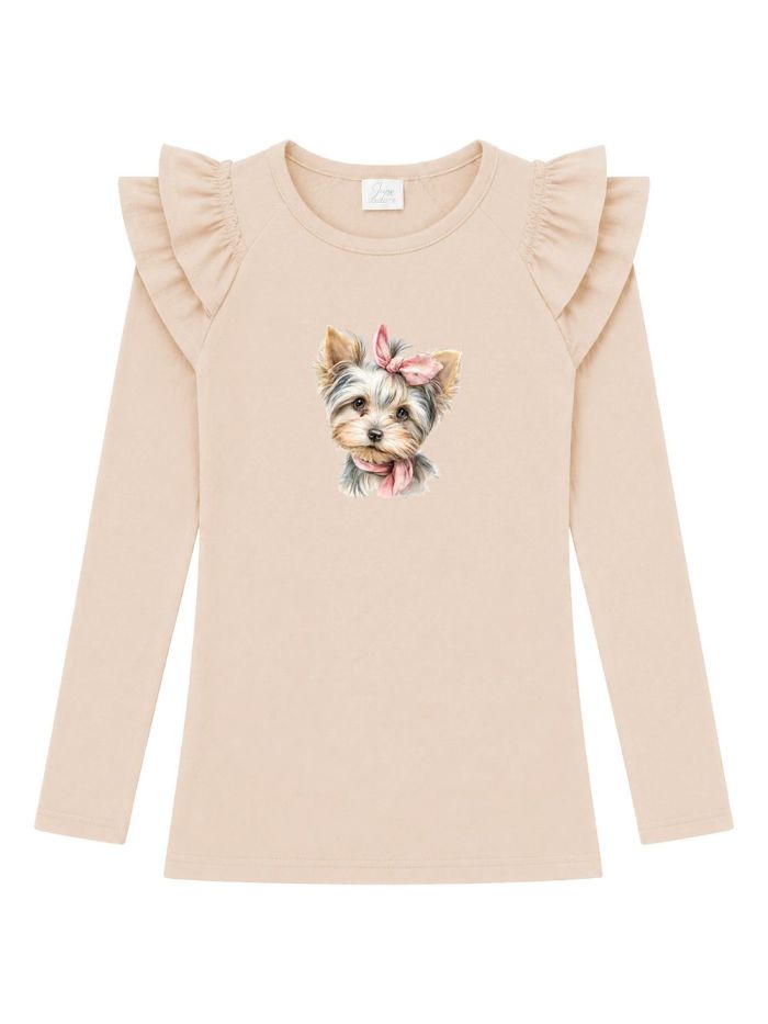 Dívčí tričko CUTE DOG s dlouhým rukávem