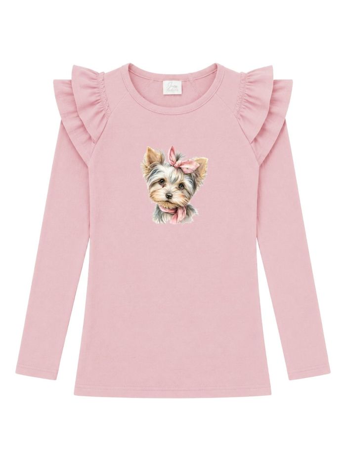 Dívčí tričko CUTE DOG s dlouhým rukávem