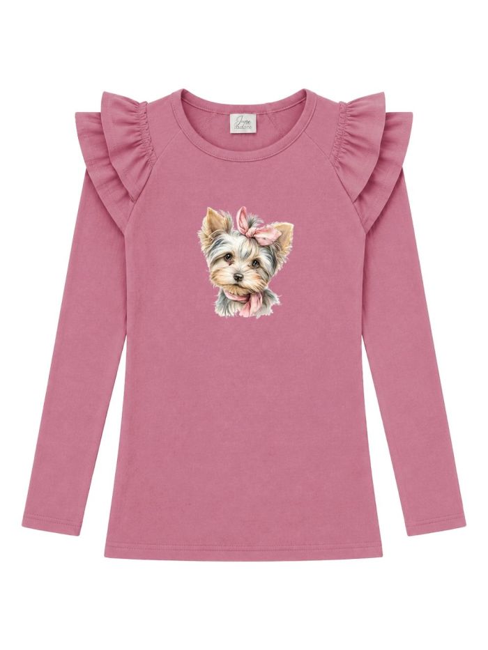 Dívčí tričko CUTE DOG s dlouhým rukávem