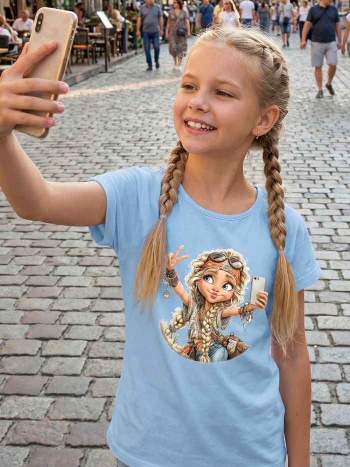 Dívčí tričko SPIRIT SELFIE s krátkym rukávem