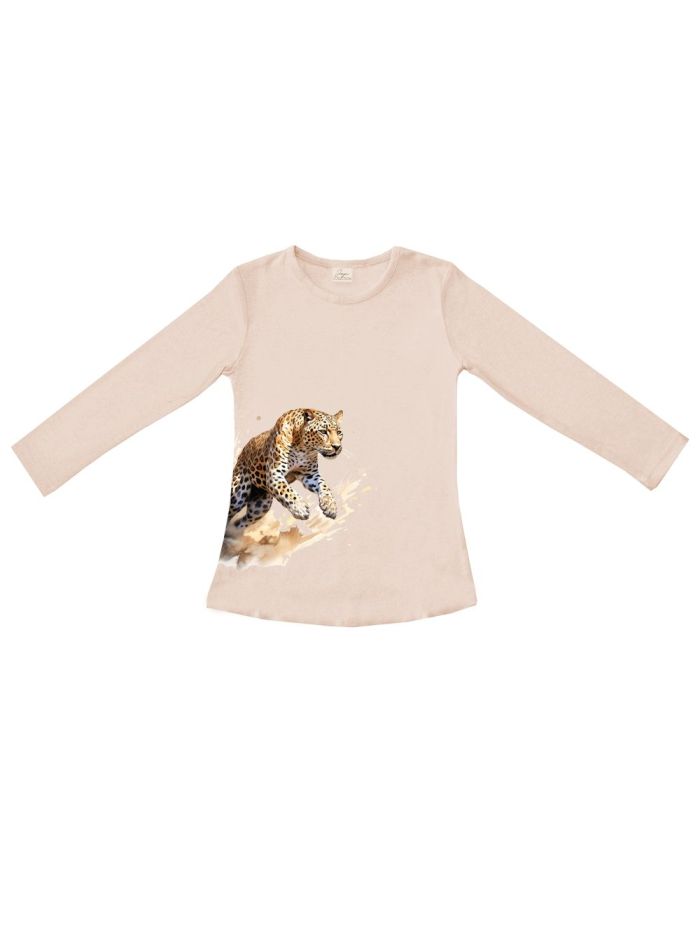 Dívčí tričko WILD LEOPARD s dlouhým rukávem