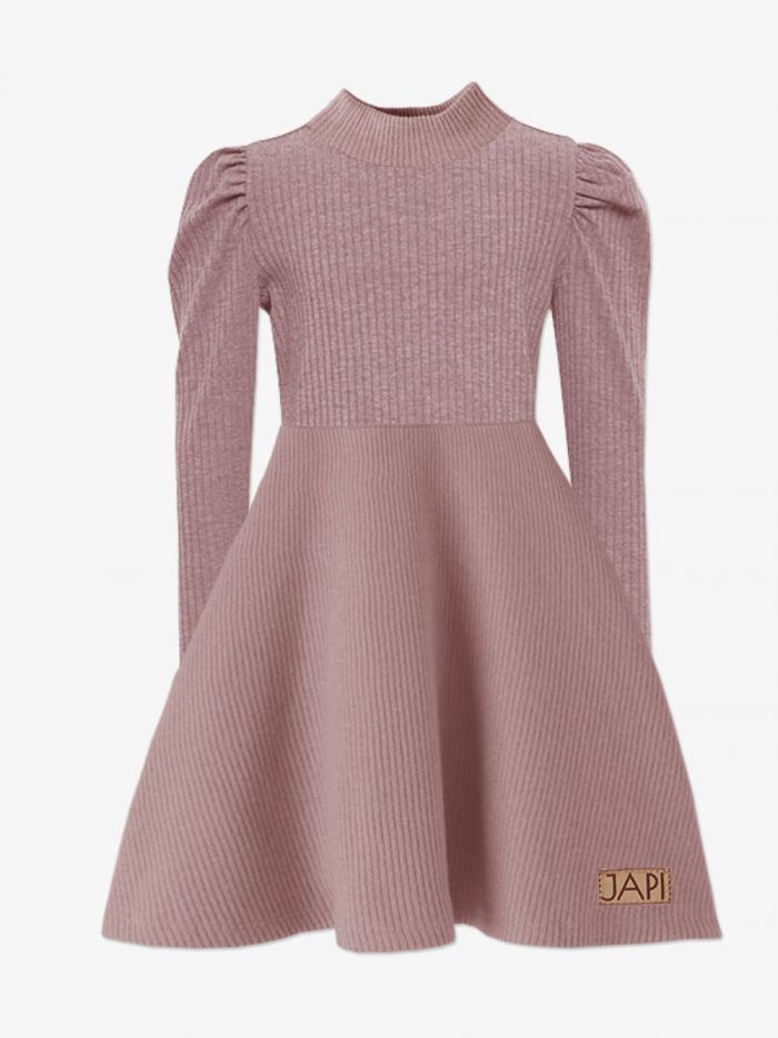 Úpletové ružové šaty