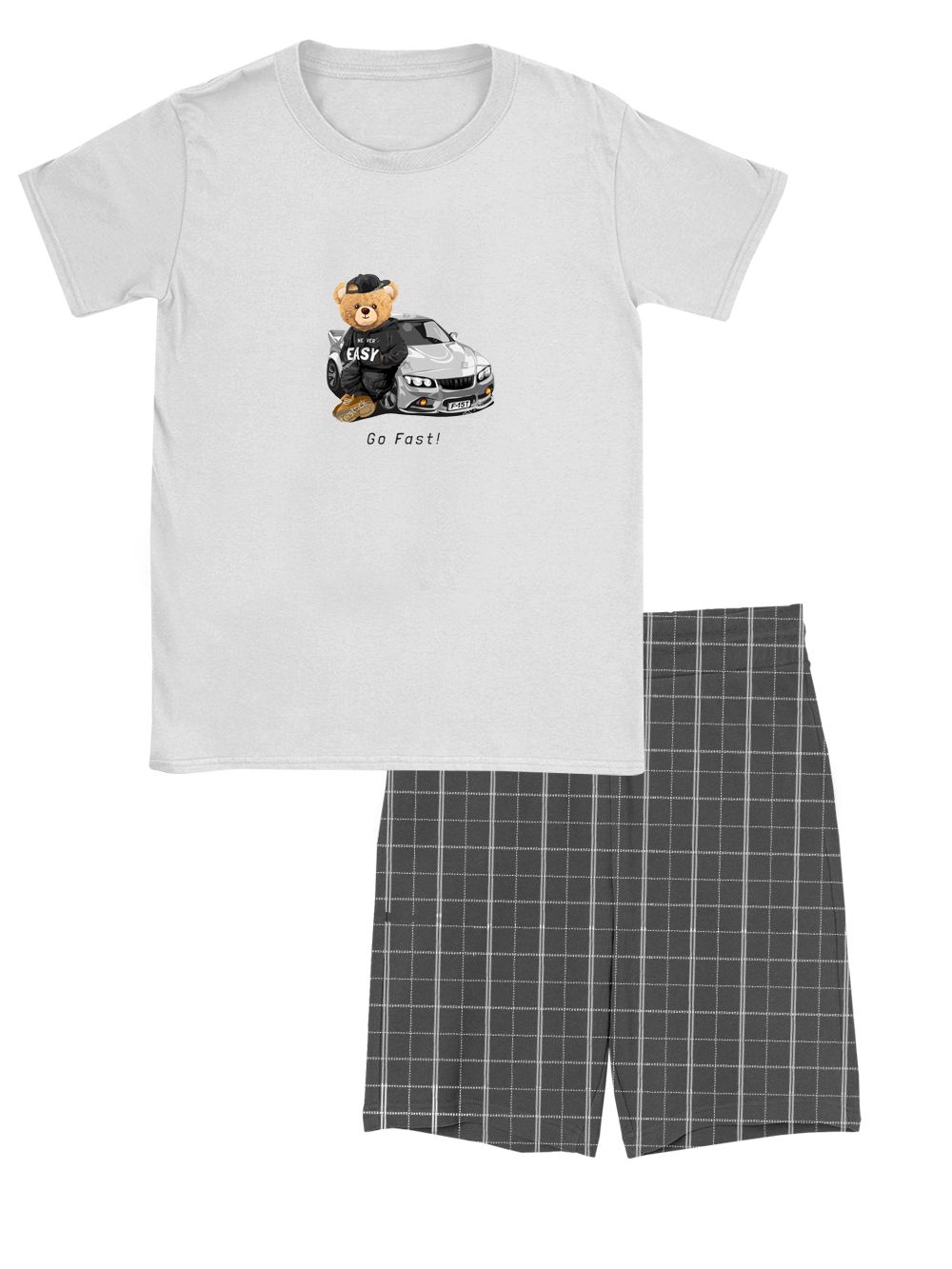 Pánské pyžamo TEDDY RACER s krátkým rukávem