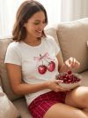 Dámske pyžamo SWEET CHERRY s krátkým rukávem
