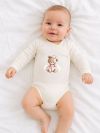 Dětské body překládací TEDDY PRINCESS s dlouhým rukávem