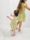 Dívčí šaty bavlněné BUTTERRFLY s krátkym rukávem