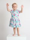 Dívčí šaty bavlněné FLORA s krátkym rukávem