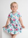 Dívčí šaty bavlněné FLORA s krátkym rukávem