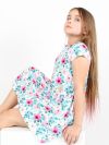 Dívčí šaty bavlněné FLORA s krátkym rukávem