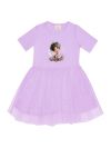 Dívčí šaty tyl GIRL and LAVENDER s krátkým rukávem