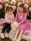Dívčí tričko CAT and PRINCESS s dlouhým rukávem