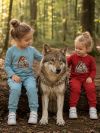 Dívčí tričko  GIRL and WOLF s dlouhým rukávem